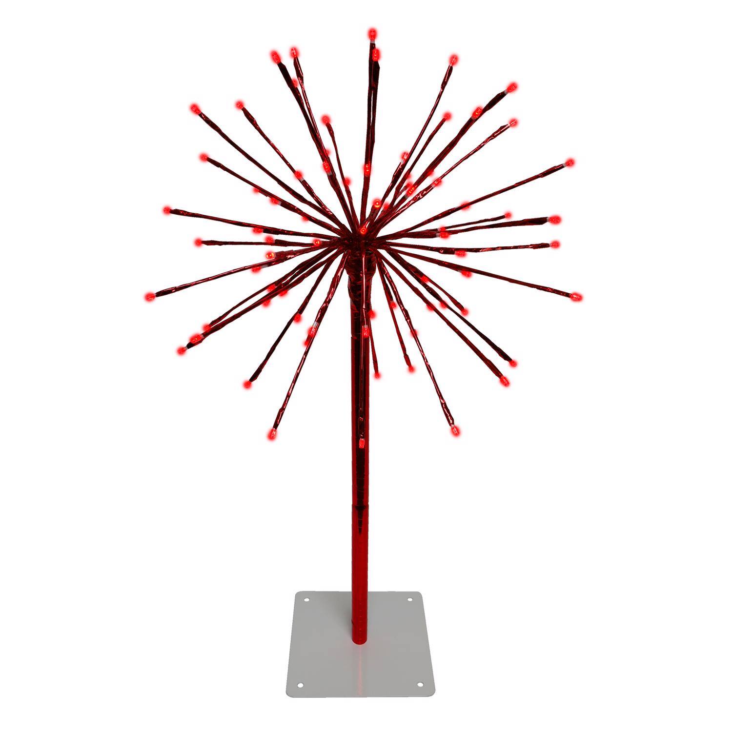 Angle. Celebrations - Celebrations LED Red 3-in-1 Radiant Blast 16 in. Pathway Decor - Red.