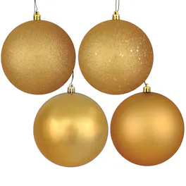 Vickerman - 4.75" CopperGold 4 Finish Ball Assorted 4Box - Copper Gold
