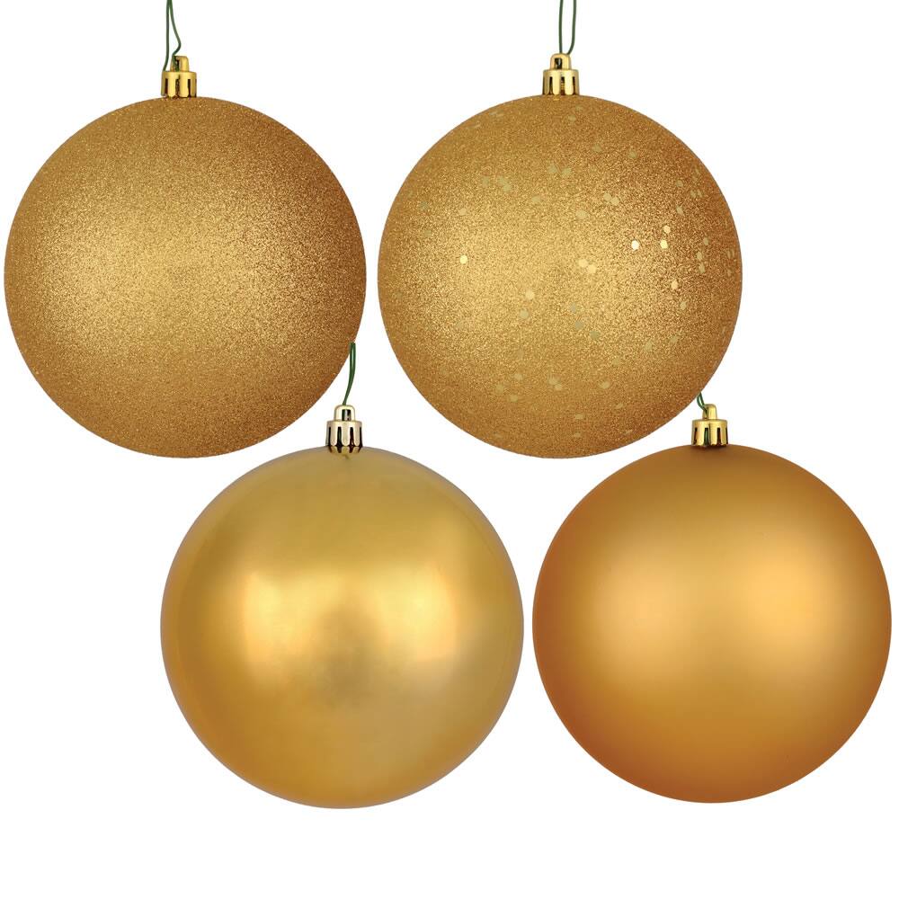 Front. Vickerman - 4.75" CopperGold 4 Finish Ball Assorted 4Box - Copper Gold.