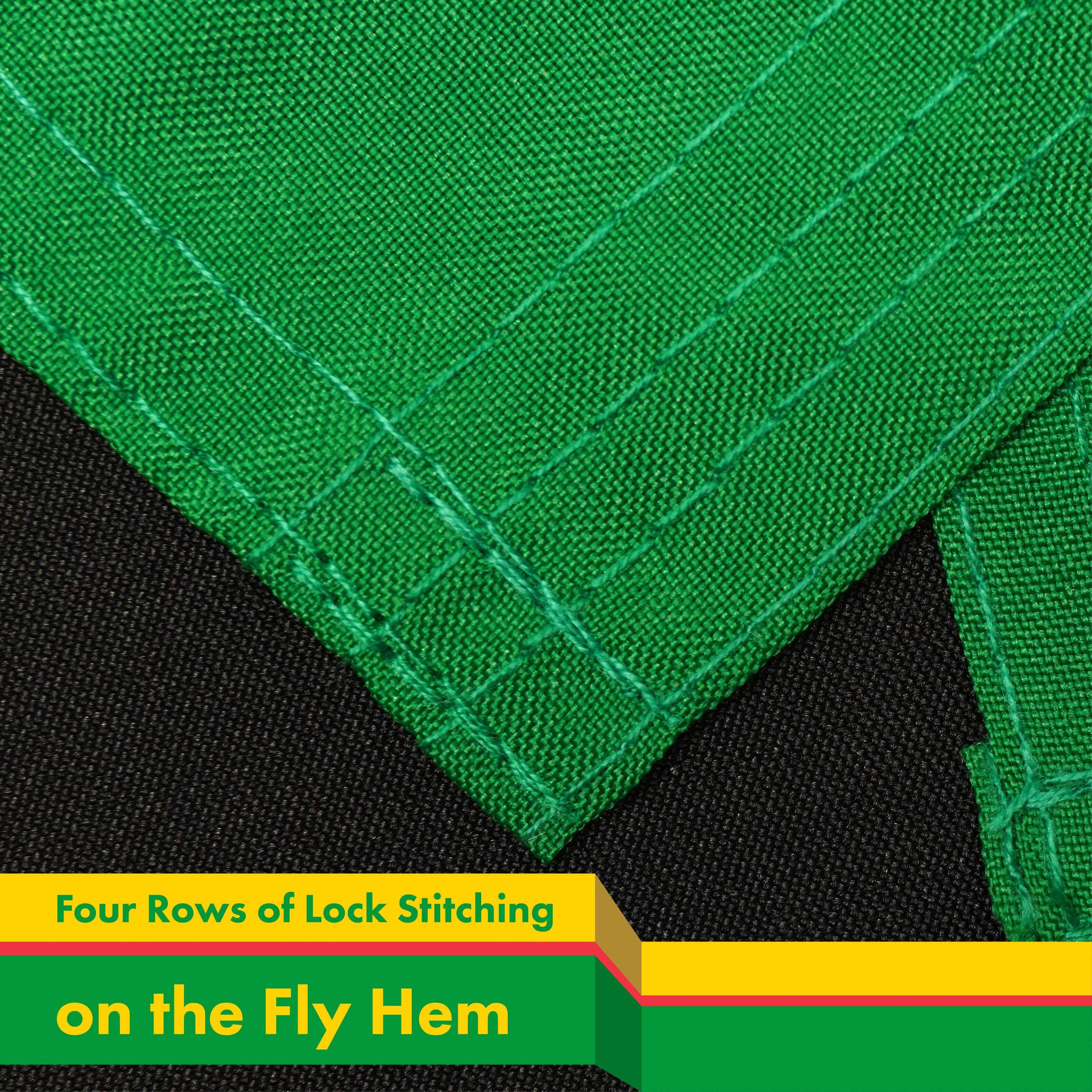 Four Rows of Lock Stitching on the Fly Hem