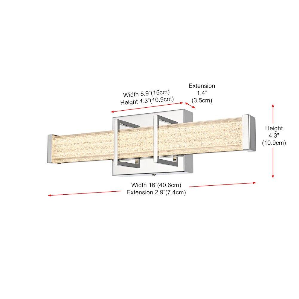 Living District - Ivaan 16 Inch Led Wall Sconce In - Chrome price history on PriceWatchPro