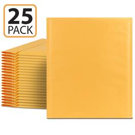 Fosmon - #00 Kraft Bubble Mailer 5.5" x 10", Padded Shipping Envelopes, 5.5 x 9" Usable size - 25 Pack - Orange