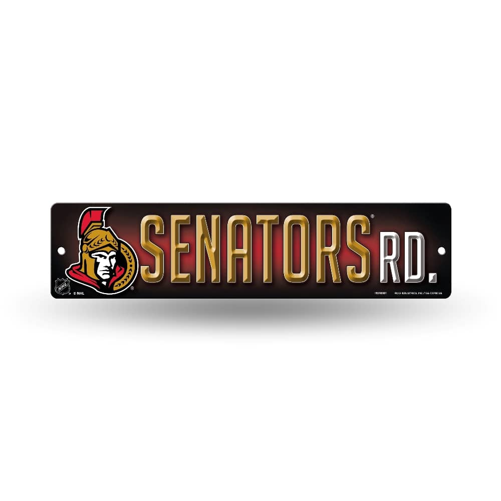 Rico Industries - Ottawa Hockey Senators 16" inch Garage Street Sign - perfect for anywhere you choose to hang it - Multi