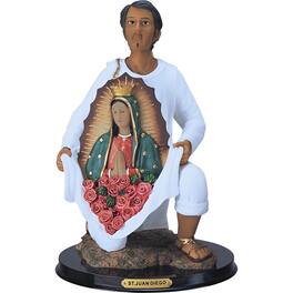 FC Design - 13"H Saint Juan Diego Kneeling with Virgen of Guadalupe Holy Figurine Statue Office Desk Tabletop Home Decor - Multi-Color