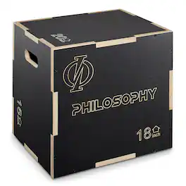 Philosophy Gym - 3 in 1 Non-Slip Plyo Box - Jump Plyometric Box for Training - Black