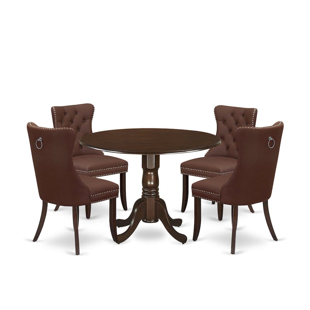 East West Furniture - 5 Piece Kitchen Table & Chairs Set - Red price history on PriceWatchPro