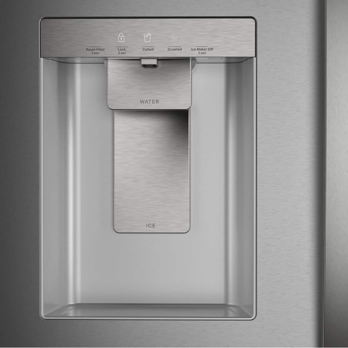 1. Reset Filter
2. Lock
3. Cubed
4. Crushed
5. Ice Maker Off
6. WATER
7. ICE