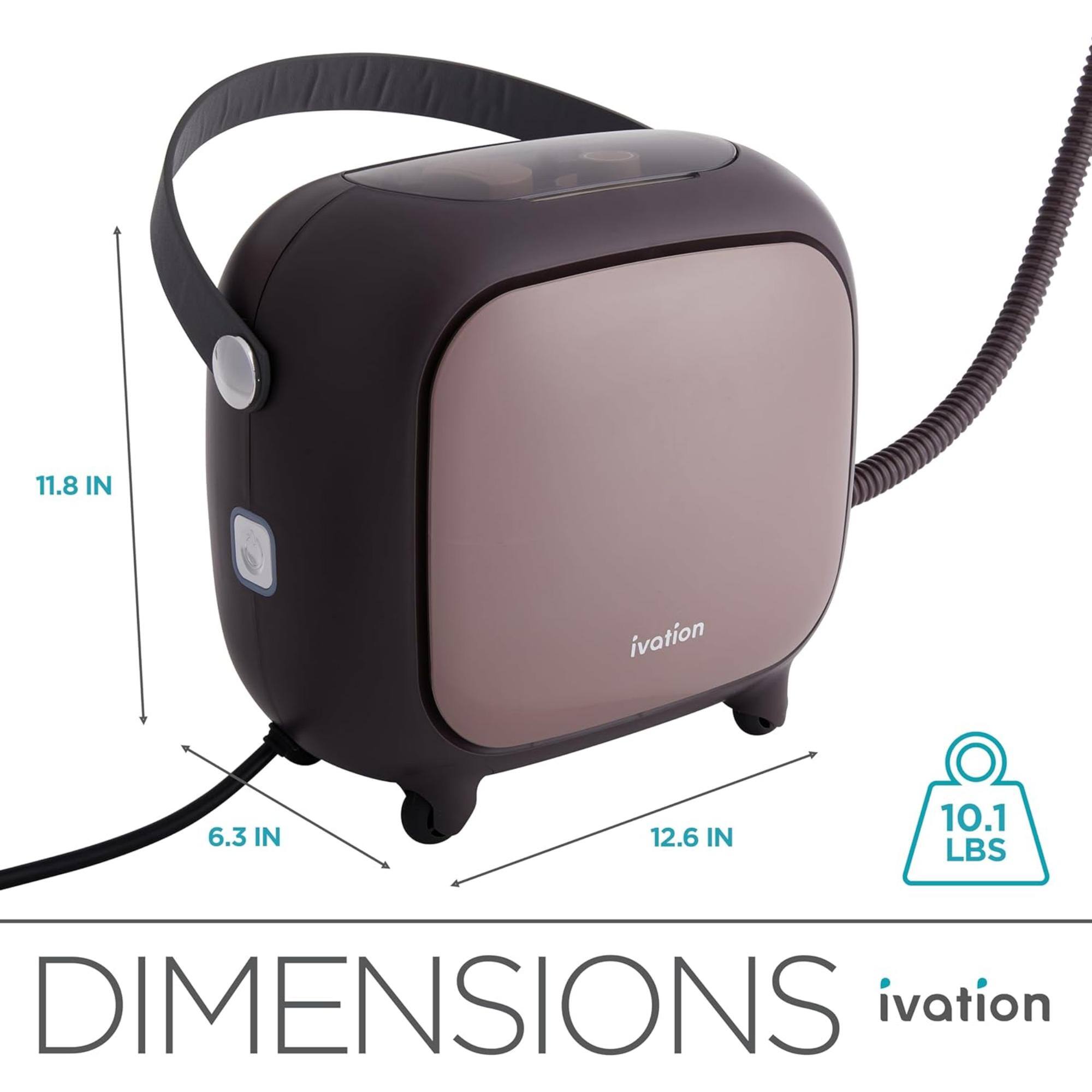 DIMENSIONS ivation
11.8 IN
6.3 IN
12.6 IN
10.1 LBS