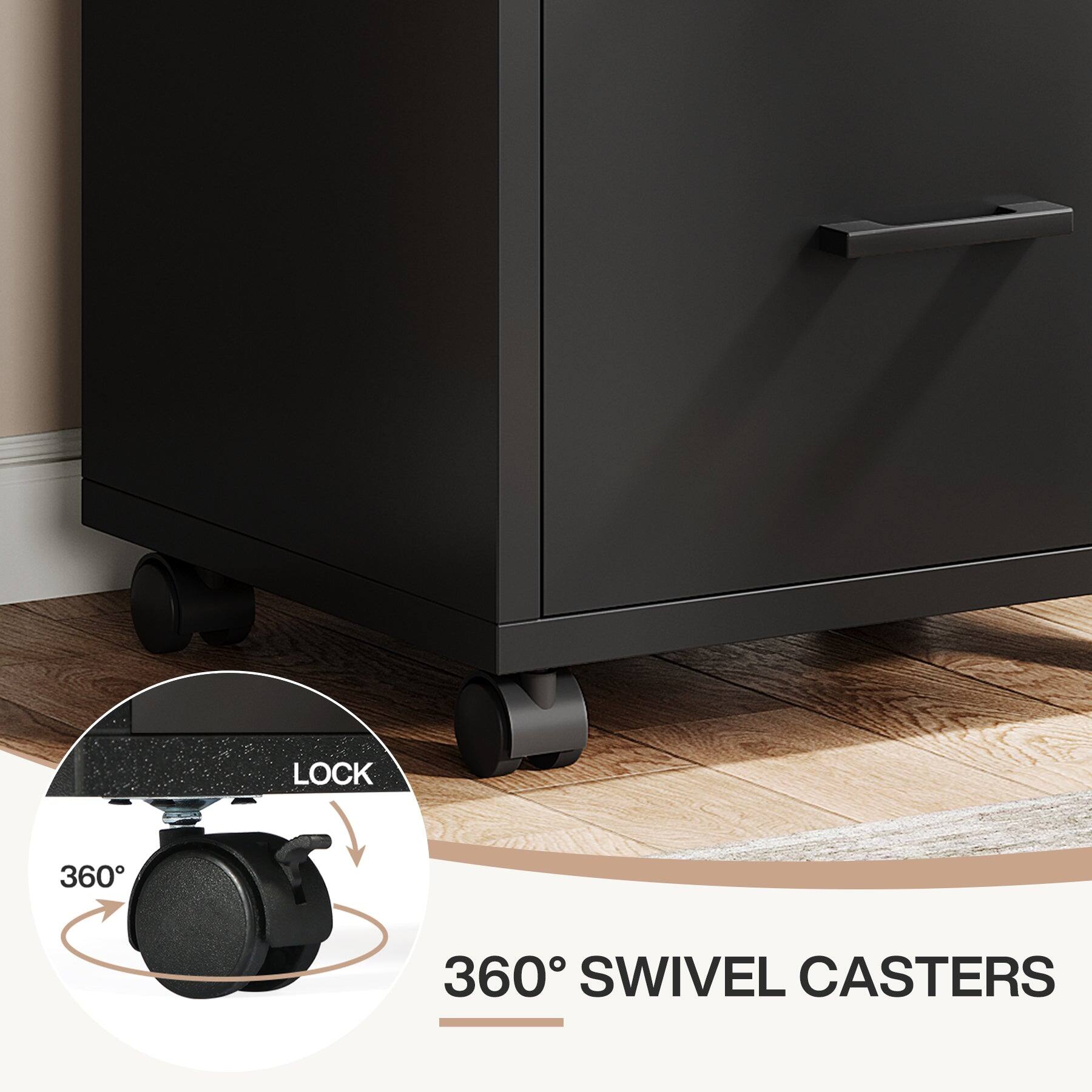 LOCK  
360° SWIVEL CASTERS