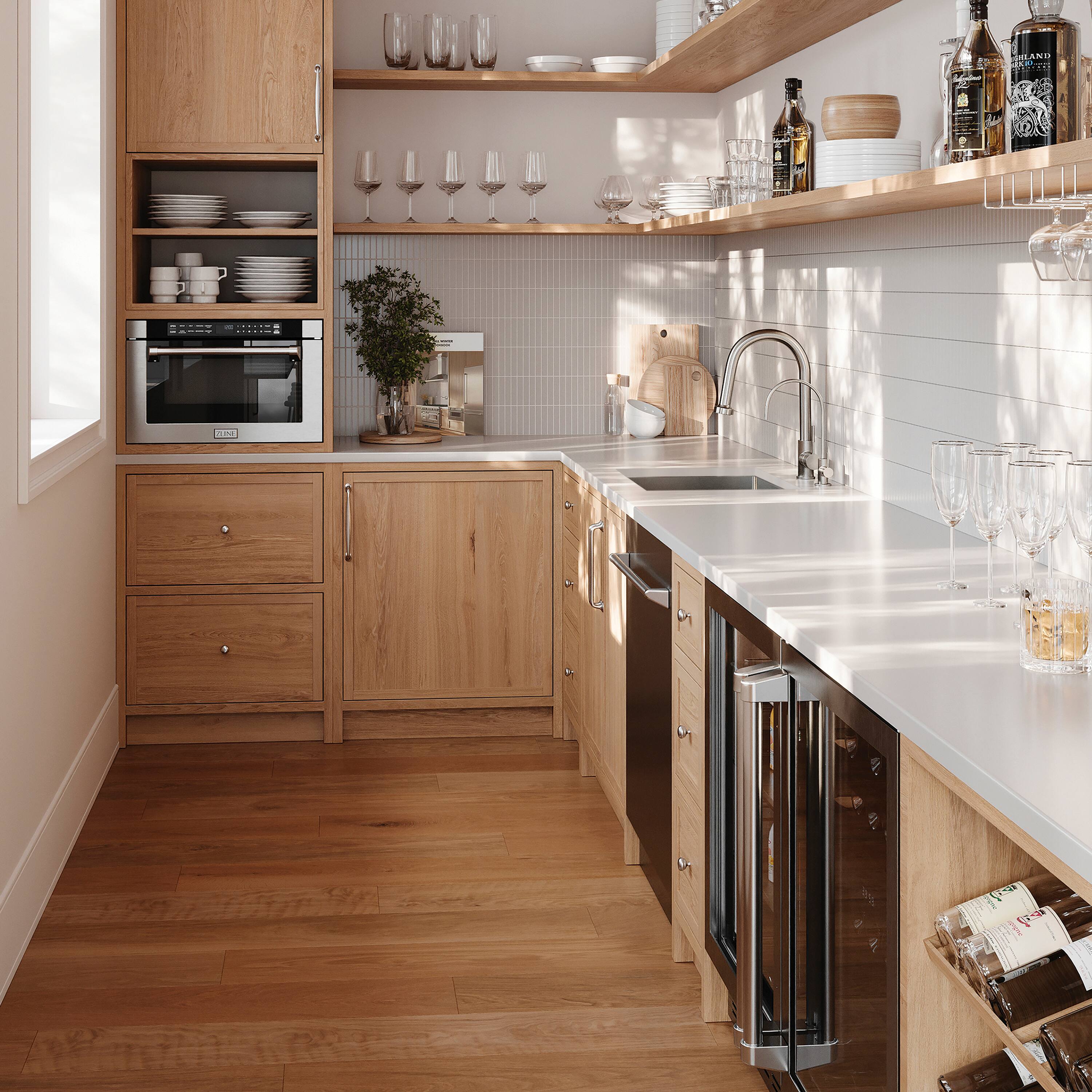 Alt View 9. ZLINE - 24 in. 1.2 cu. ft. Built-in Microwave Drawer with Traditional Handle in Stainless Steel - stainless steel.