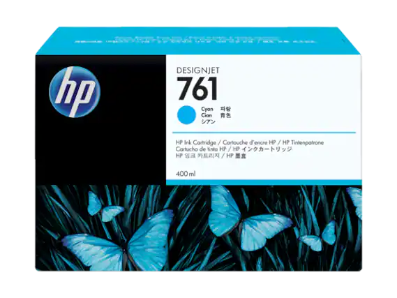hp yWN U DESIGNJET 761 Cyan Cian HP Ink Cartridge/ Cartouche d'encre HP HP Tintenpatrone Cartucho de tinta HP 400 ml
