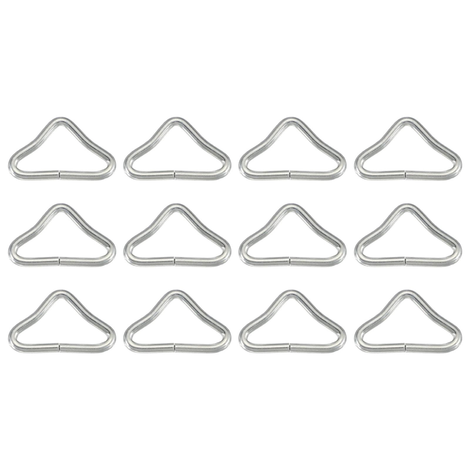 Unique Bargains - Trampoline Triangle Buckle, Iron Triangle Ring Buckle V-Shaped, 12pcs for Luggage/Backpacks/Tents - Silver price history on PriceWatchPro