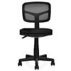 Front. Costway - Computer Mesh Armless Office Chair with Adjustable Swivel - Black.