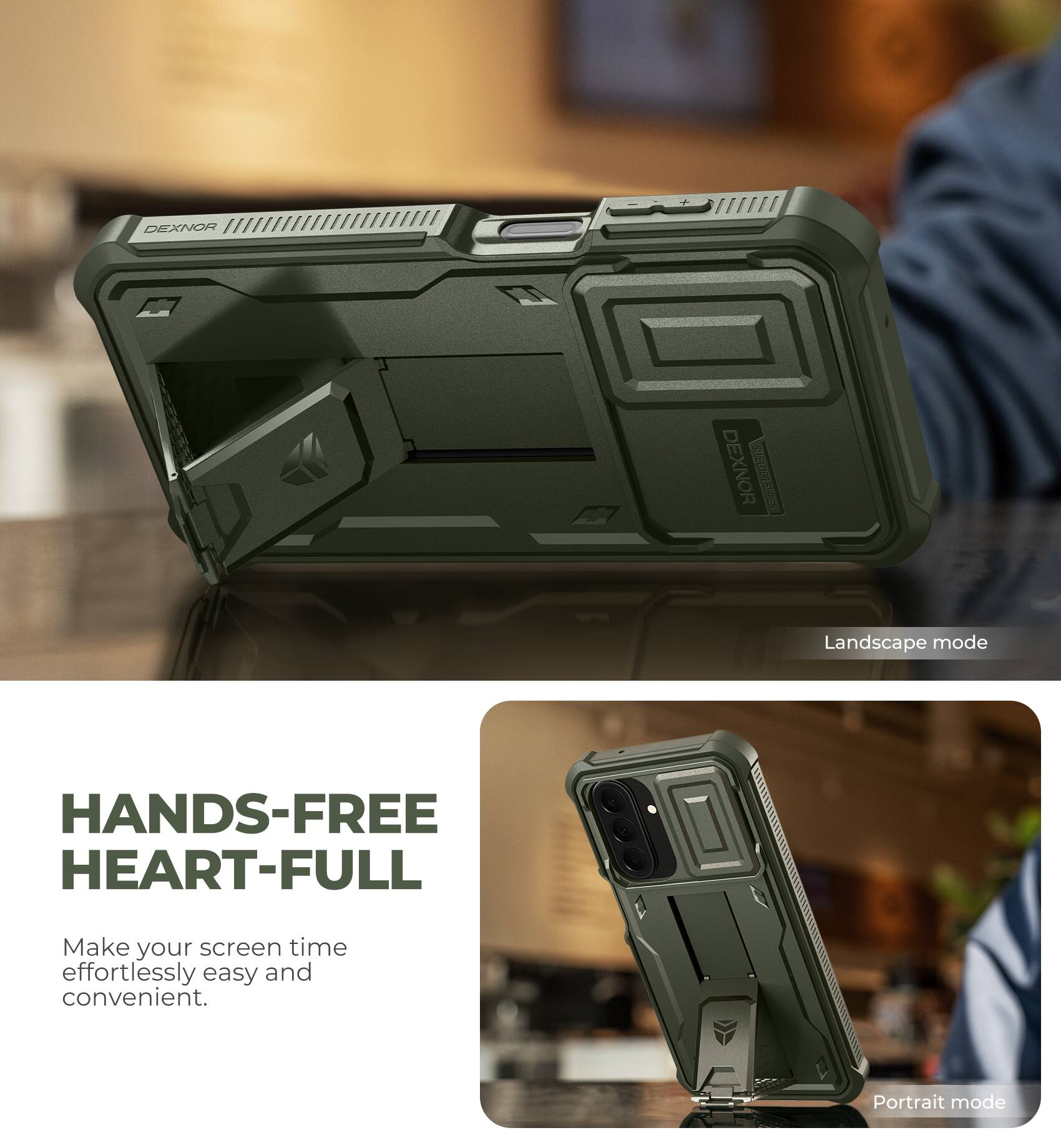 DEXNOR M

DEXNOR

HANDS-FREE HEART-FULL

Make your screen time effortlessly easy and convenient.

Landscape mode

Portrait mode