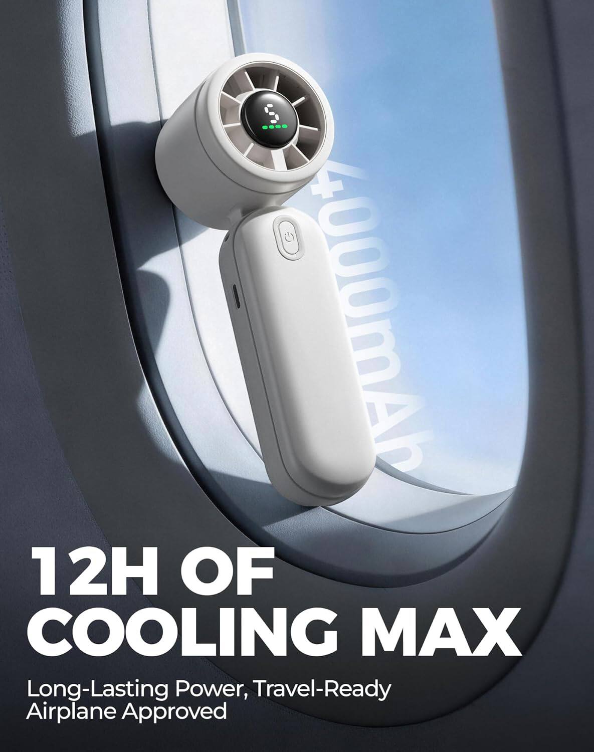 4000mAh 12H OF COOLING MAX Long-Lasting Power, Travel-Ready Airplane Approved