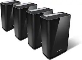 PuroAir - 400 HEPA Air Purifier 4-Pack - Covers Up To 2,000 Sq Ft - Black