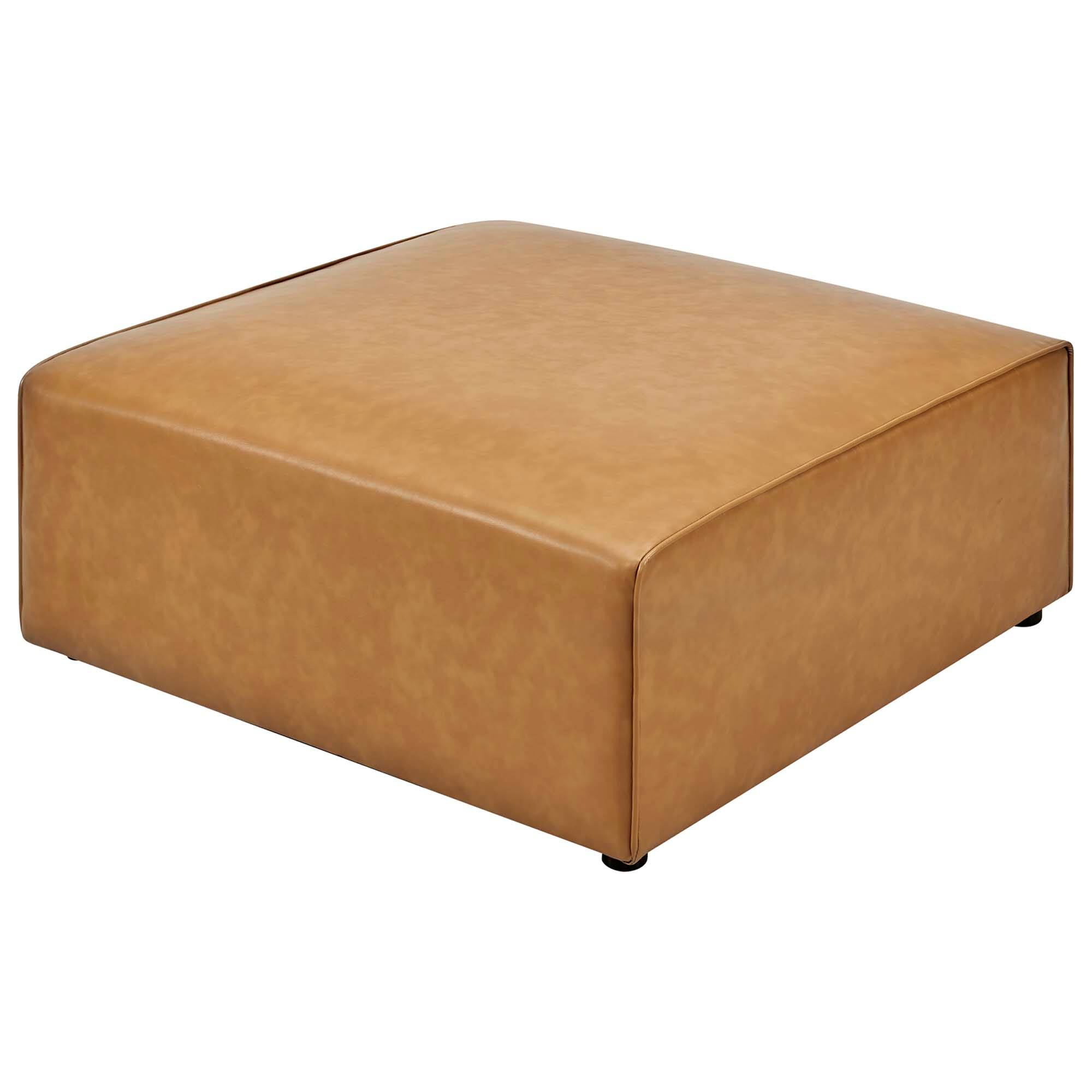 Alt View 1. Modway - Mingle Vegan Leather Ottoman by Modway - EEI-4624-TAN.