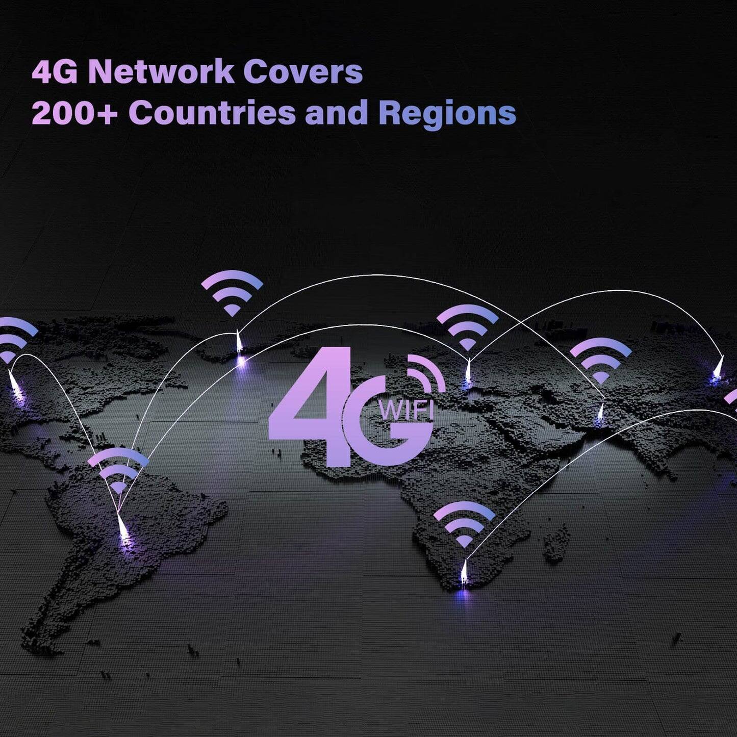 4G Network Covers 200+ Countries and Regions  
4G WIFI