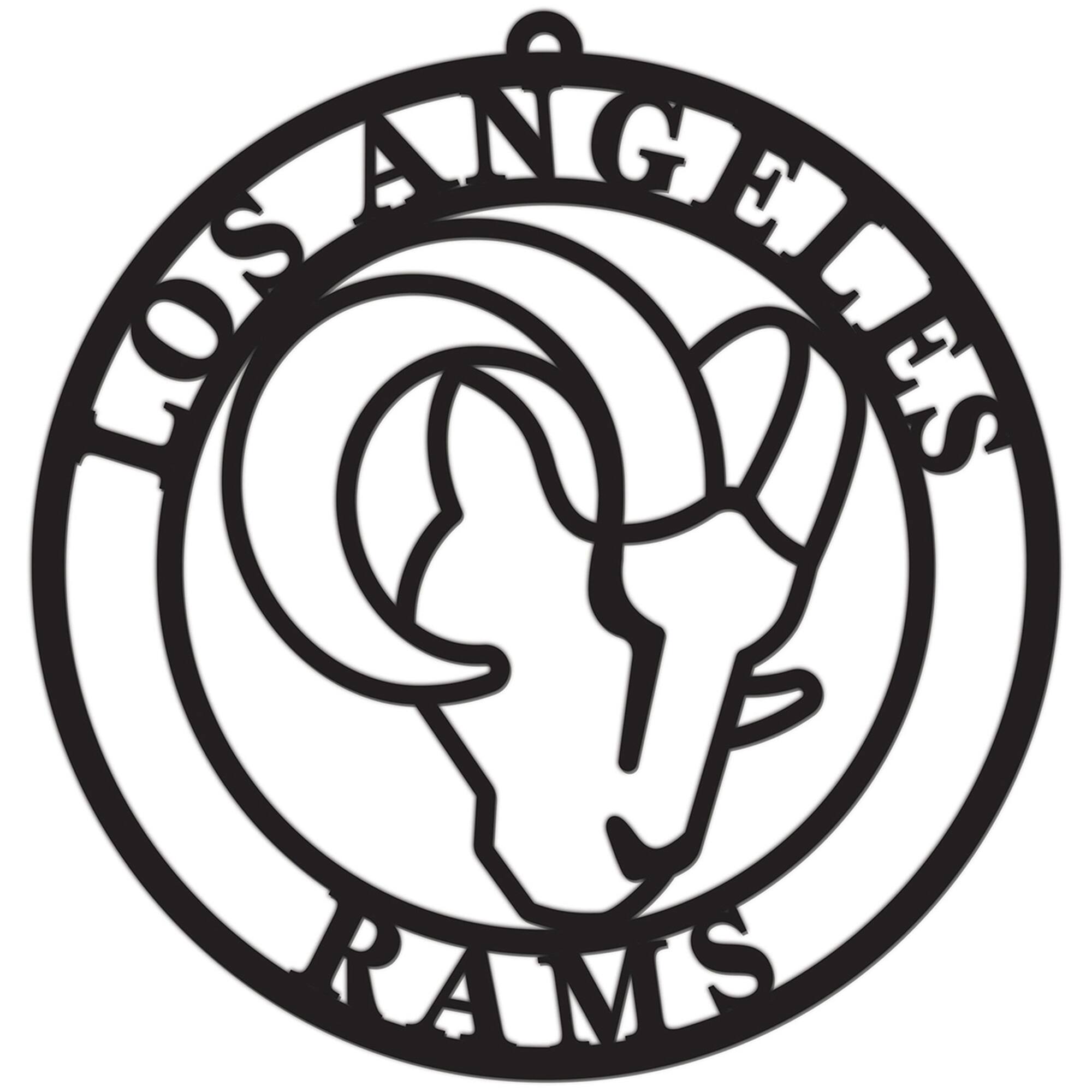 Black Los Angeles Rams 16'' Team Logo Cutout