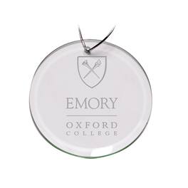 Jardine - Oxford College Primary Logo 3'' Round Glass Ornament - Multicolor
