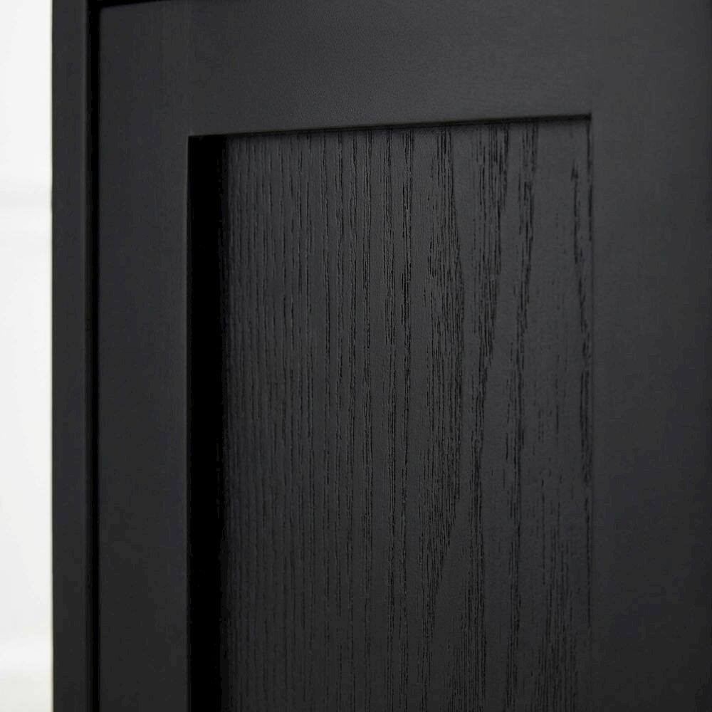 Alt View 4. FurniFact - Black Highboy TV Stand with Storage Cabinets and Shelves for 55-Inch TVs - Black.