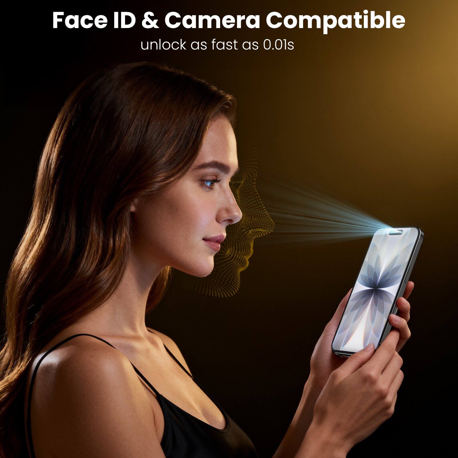 Face ID & Camera Compatible  
unlock as fast as 0.01s