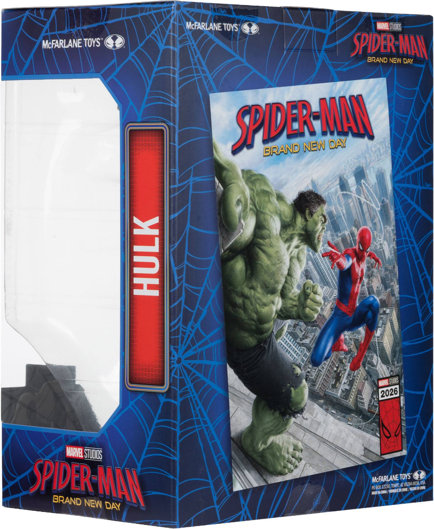 McFARLANE TOYS" HULK McFARLANE TOYS MARVEL STUDIOS SPIDER-MAN BRAND NEW DAY SPIDER-MAN BRAND NEW DAY NINE STIES 2026 MARVEL STUDIOS SPIDER-MAN BRAND NEW DAY McFARLANE TOYS L 5254-003 M