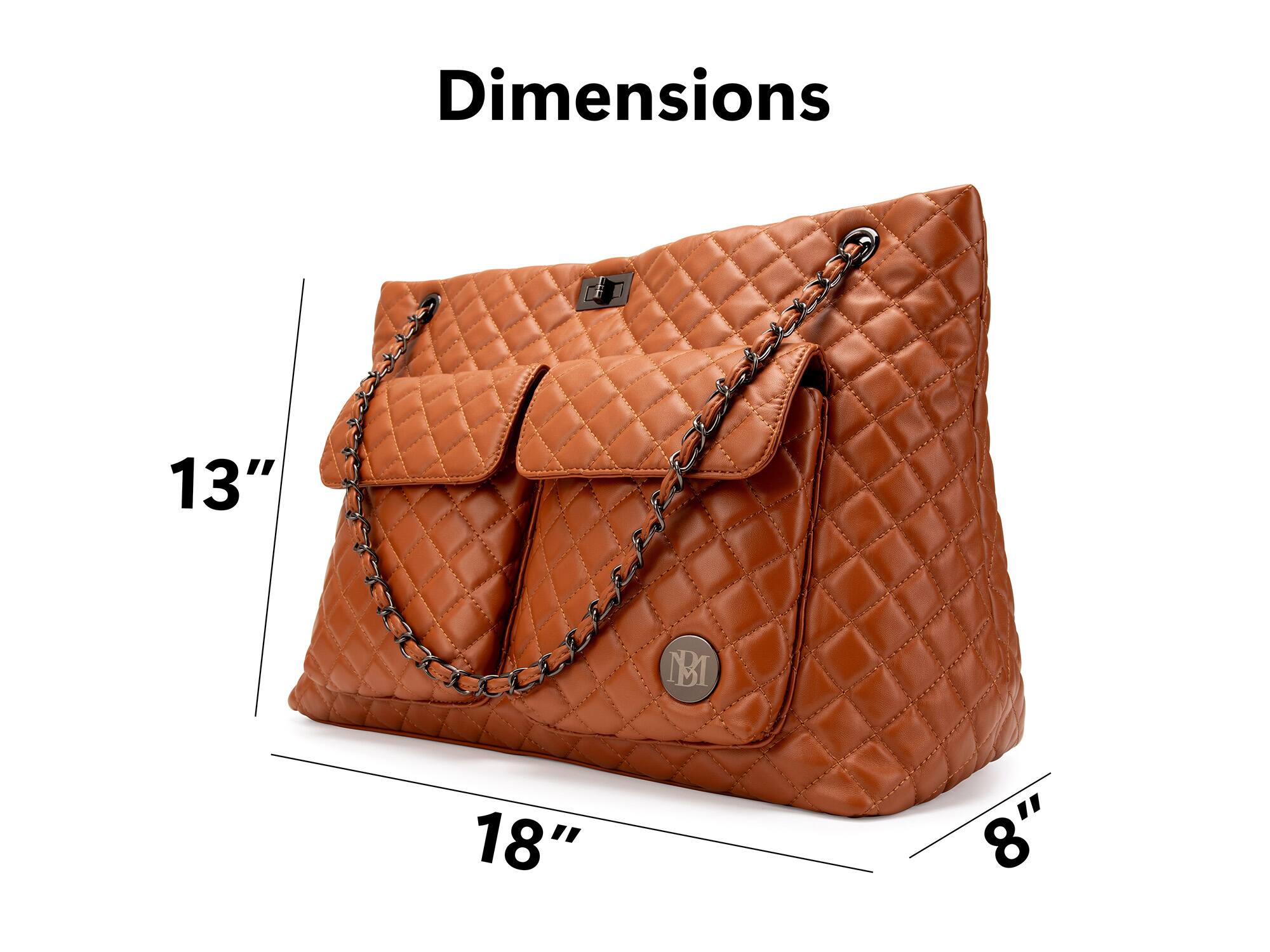 Dimensions 13" 18" 8"