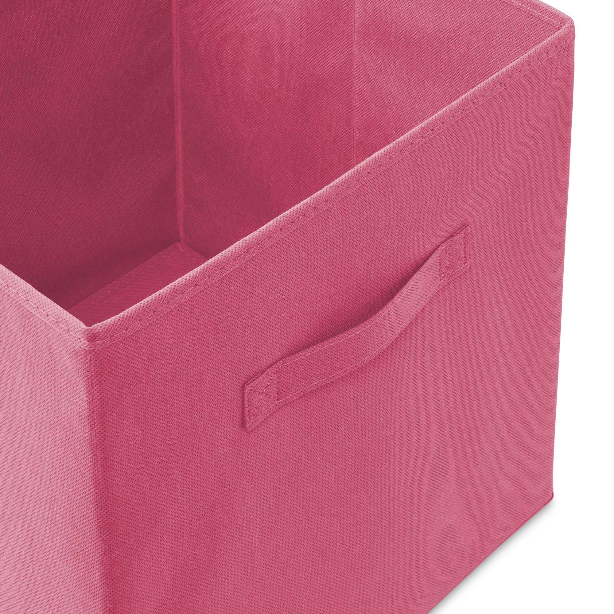 Alt View 2. Casafield - (Set of 12) Collapsible Fabric Cubes - Storage Bins - Hot Pink.