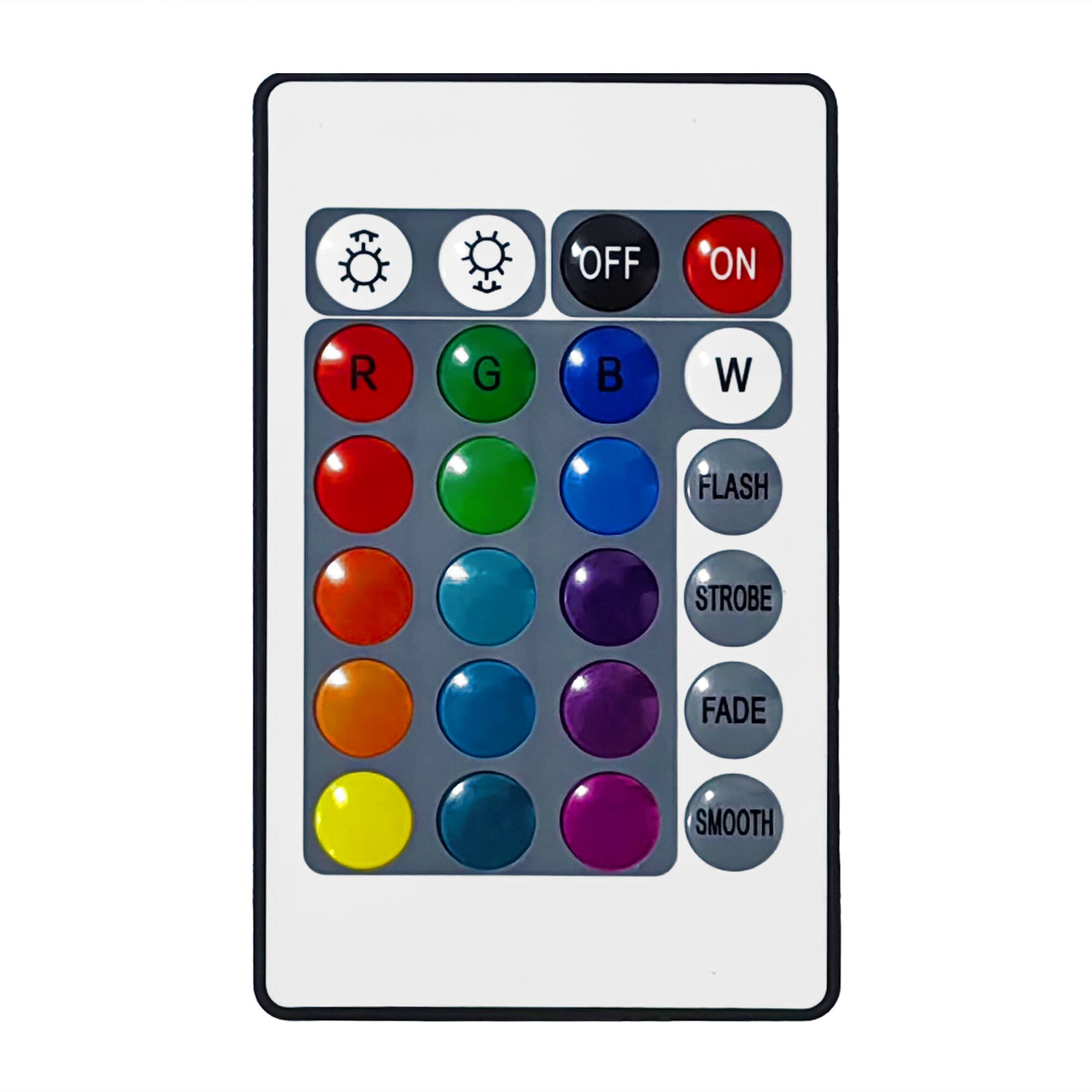 OFF ON R G B W FLASH STROBE FADE SMOOTH