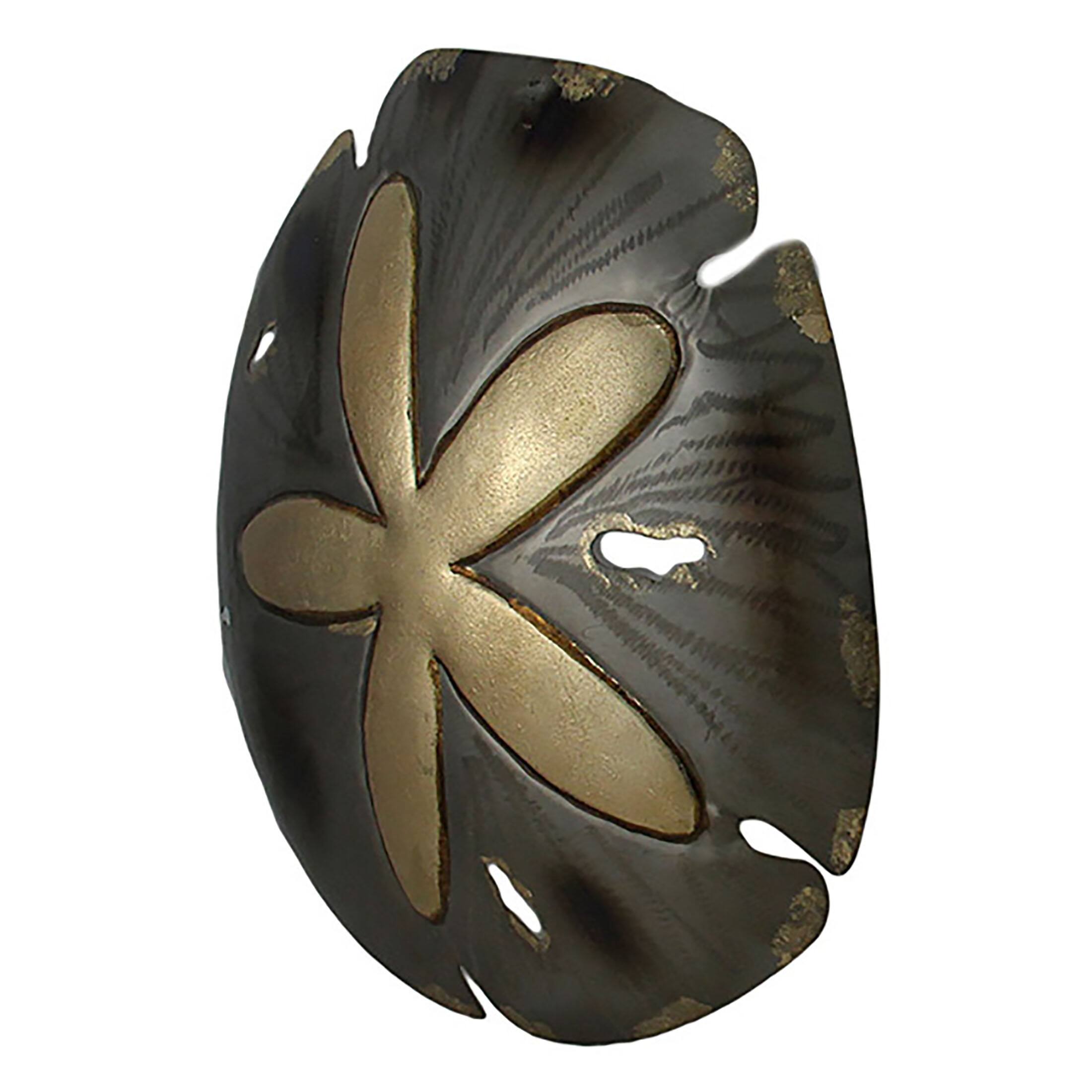 Alt View 1. Mayrich Company - 15 Inch Sparkling Glossy Metal Sand Dollar Wall Hanging Sculpture Home Decor - Gold.