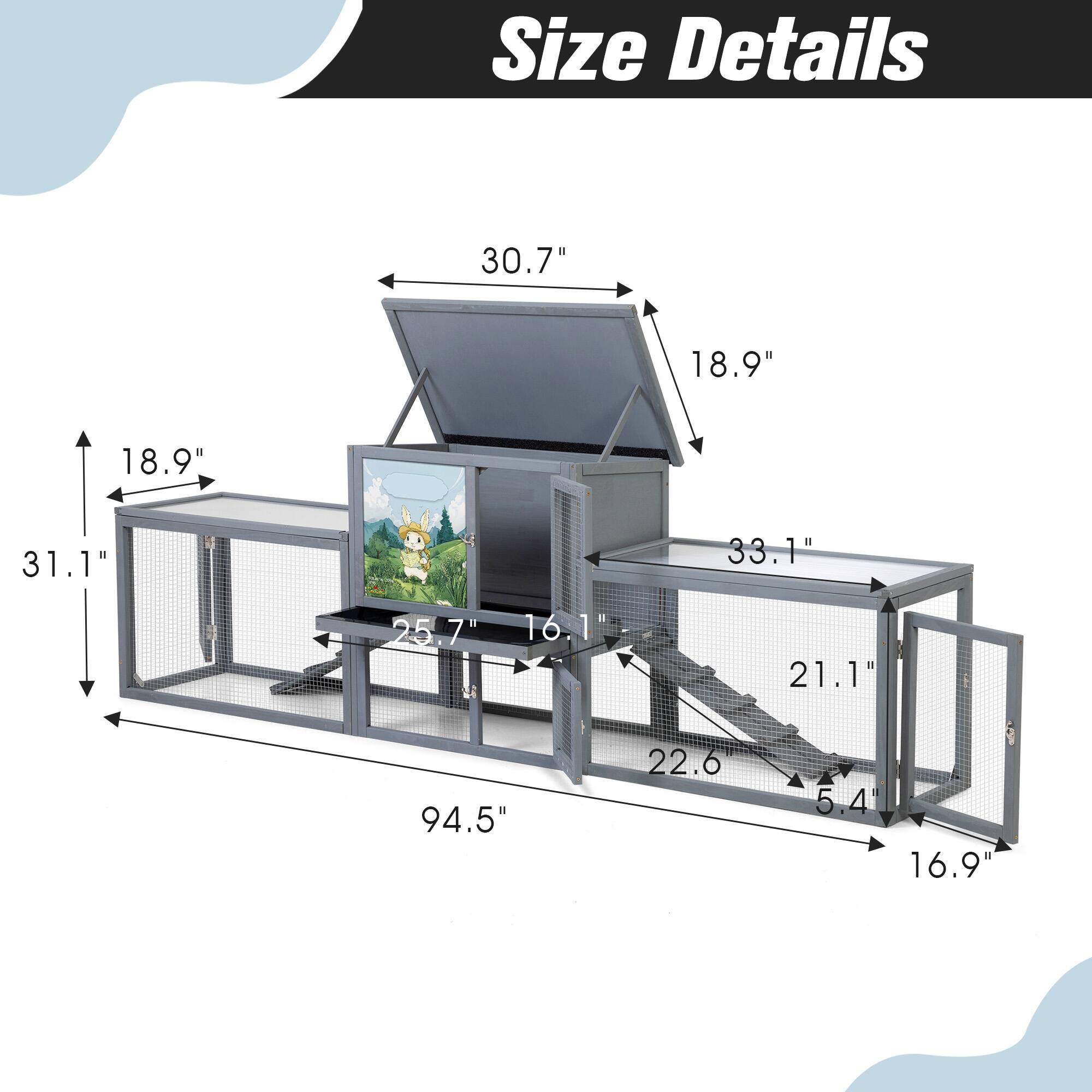 Size Details

- 30.7"
- 18.9"
- 18.9"
- 31.1"
- 33.1"
- 25.7"
- 16.1"
- 21.1"
- 94.5"
- 22.6"
- 5.4"
- 16.9"
