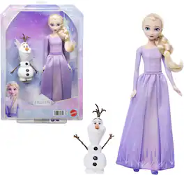 Mattel - Disney Frozen Arendelle Elsa Doll & Olaf Figure - COLLECTIBLES - Multicolor