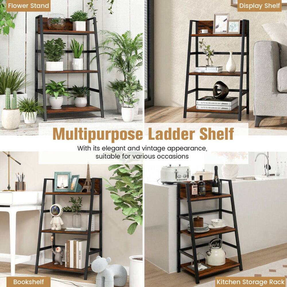 Flower Stand Display Shelf  
JMARI Multipurpose Ladder Shelf  
With its elegant and vintage appearance, suitable for various occasions  

Bookshelf  
Kitchen Storage Rack  

Flower Stand  
Display Shelf  
Multipurpose Ladder Shelf  
Bookshelf  
Kitchen Storage Rack