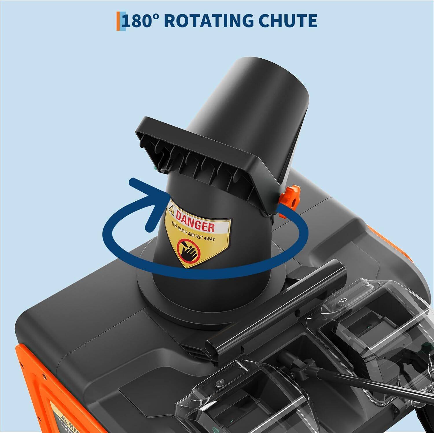 180° ROTATING CHUTE

DANGER
KEEP HANDS AND FEET AWAY