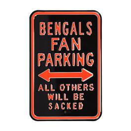 Authentic Street Signs - Cincinnati Bengals Steel Parking Street Sign - Multicolor