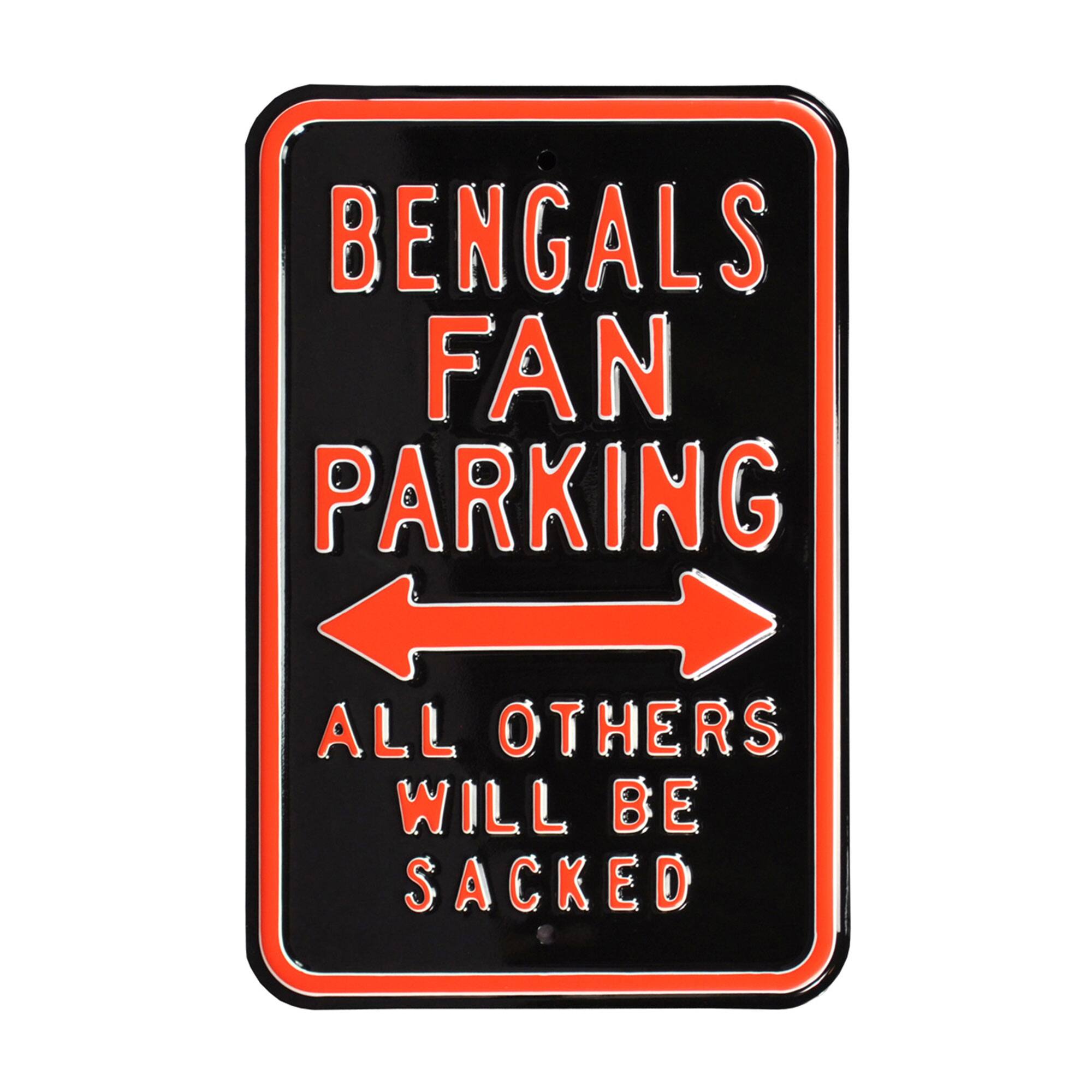 Cincinnati Bengals Steel Parking Street Sign