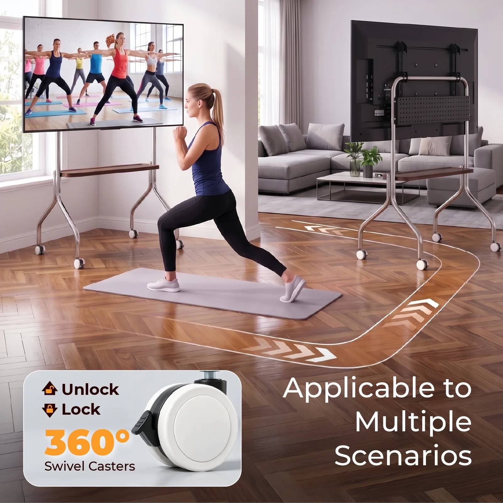 Unlock Lock 360° Swivel Casters  
Applicable to Multiple Scenarios