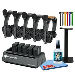 Bundle - HollyView - Hollyland Solidcom SE 5S 5-Person Wireless Intercom Headset