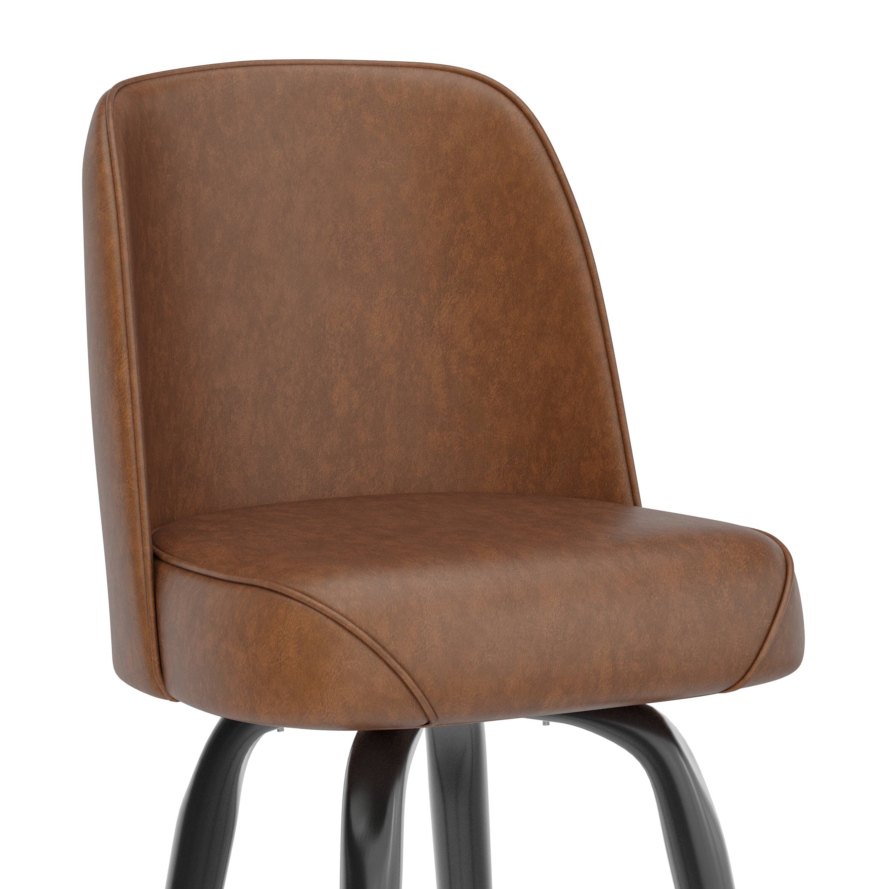 Alt View 9. Emma + Oliver - Metal Barstool with Swivel Bucket Seat - Weathered Brown.