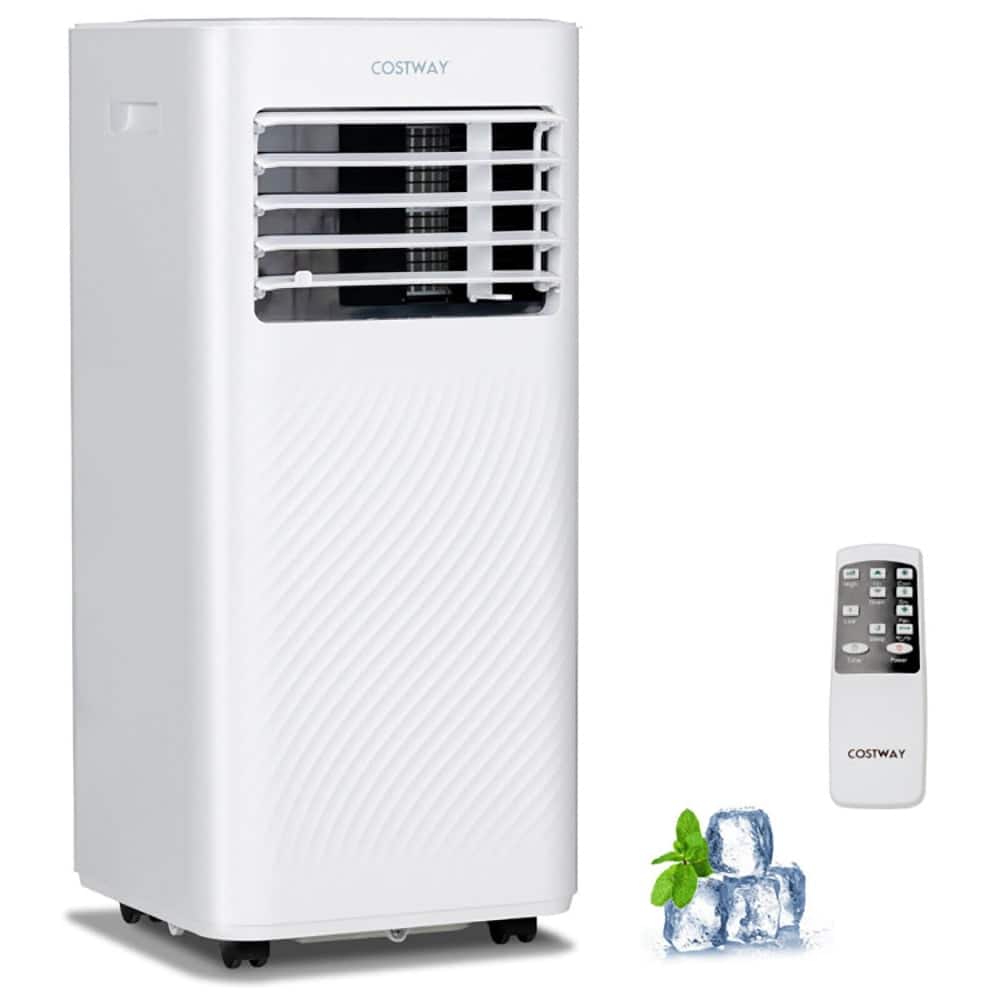 Resenkos - Air Conditioner, Cooler,10000 BTU 4-in-1 Portable Air Conditioner with Humidifier and Sleep Mode - White