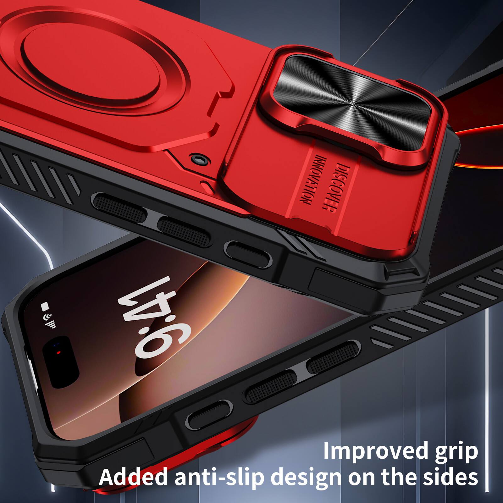 9:41 NOLLYAONNI DISCOVER

Improved grip
Added anti-slip design on the sides