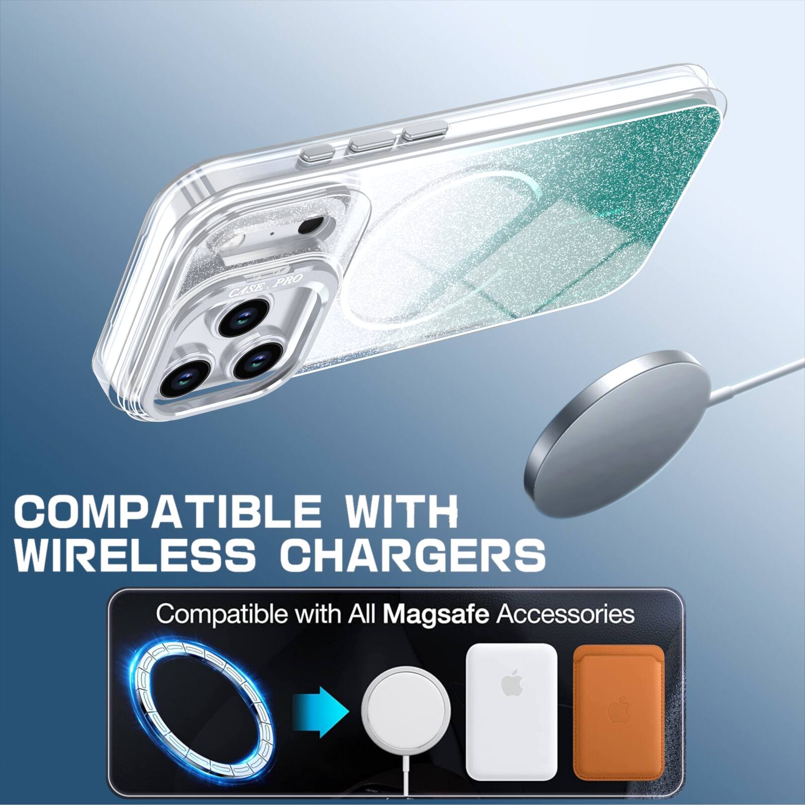 CASE.PRO PRO C158 COMPATIBLE WITH WIRELESS CHARGERS Compatible with All Magsafe Accessories