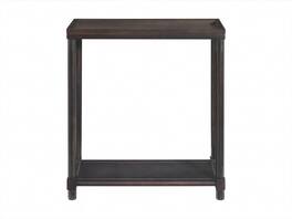 Hivvago - Set of Two 24 Inch Solid Wood End Tables With Shelf - Espresso
