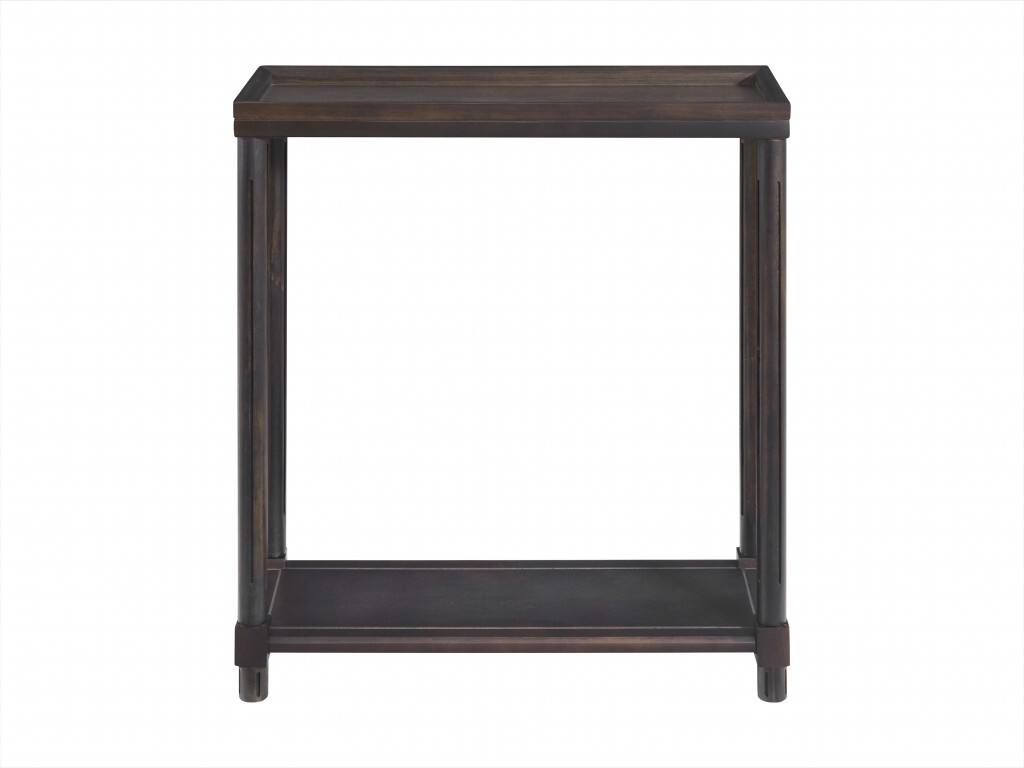 Front. Hivvago - Hivvago Set of Two 24 Inch Solid Wood End Tables With Shelf - Espresso.