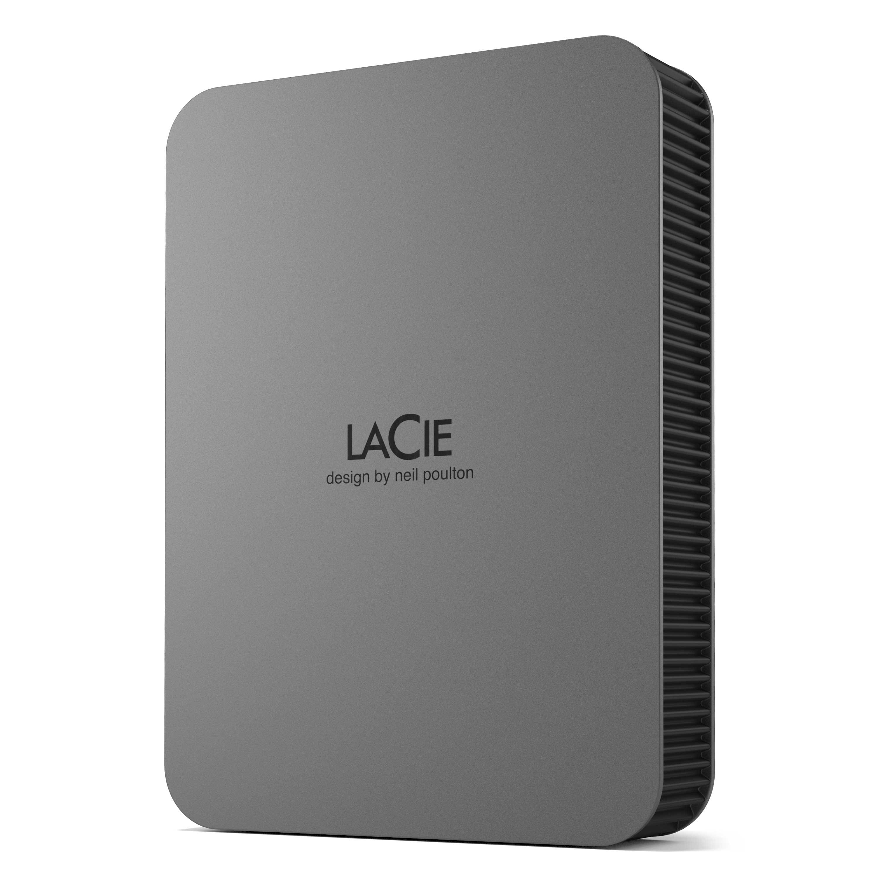 LaCie - Mobile Secure 4TB External USB-C 3.2 Portable Hard Drive with Rescue Data Recovery Services - Space Gray