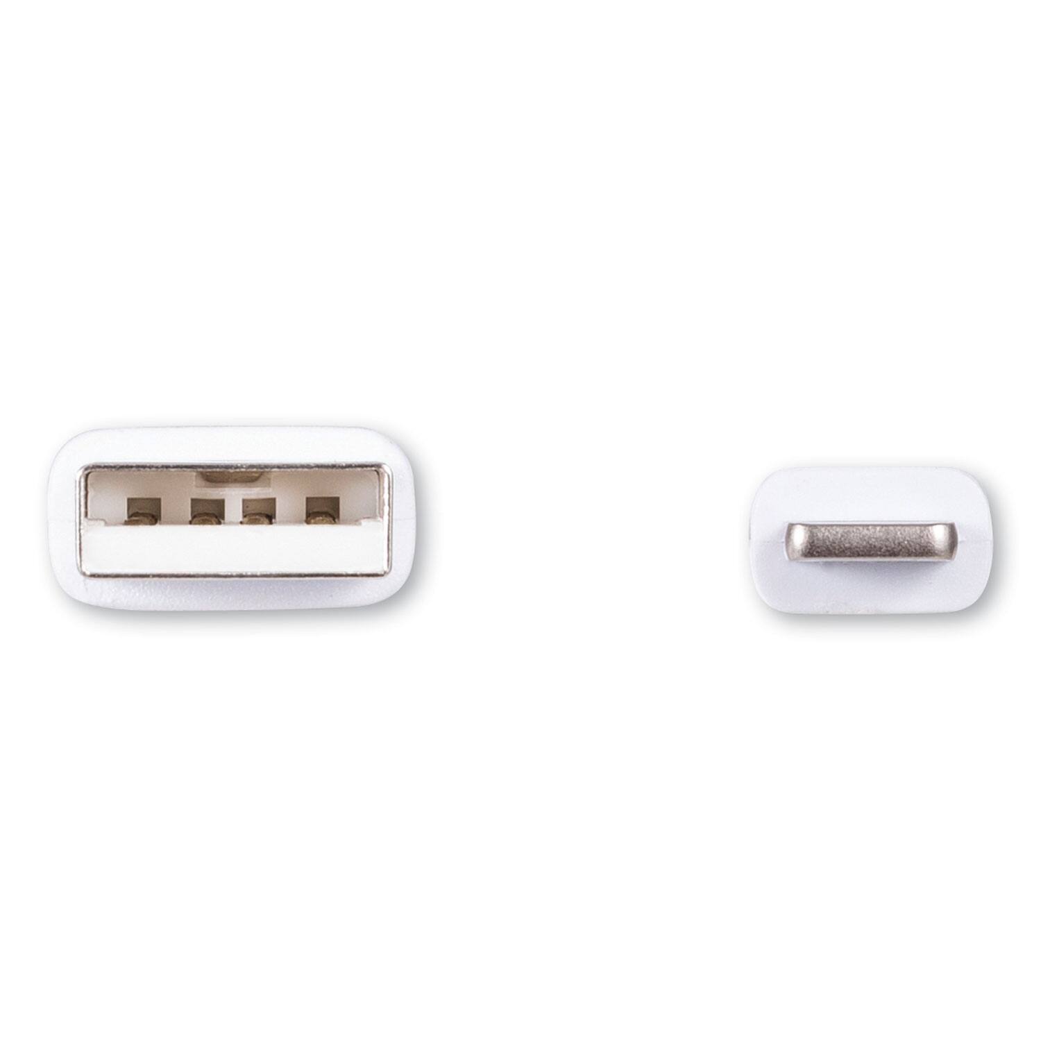 Left. Innovera - USB Apple Lightning Cable, 3 ft, White.