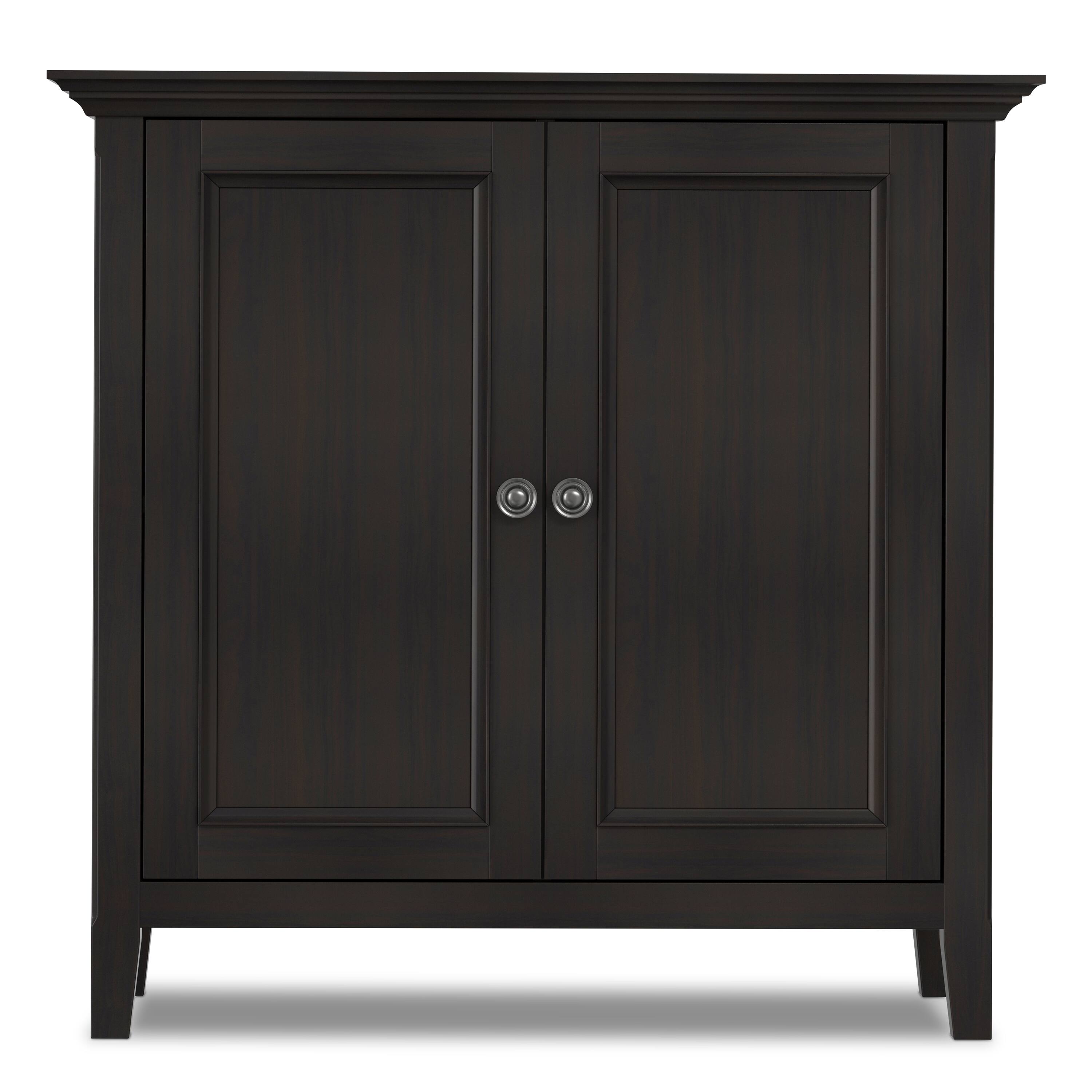 Left. Simpli Home - Simpli Home Amherst 37W Medium Storage Cabinet with 2 Doors - Hickory Brown.