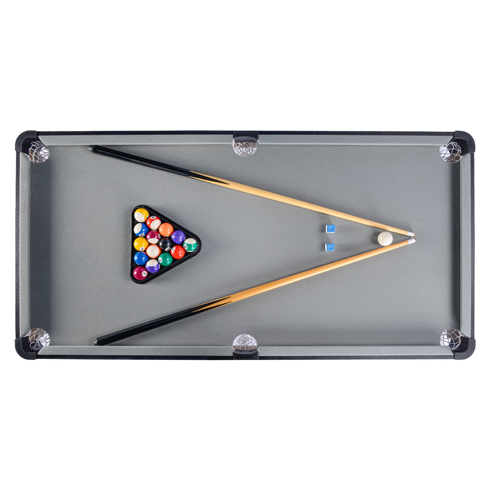 Alt View 3. ProMounts - 48" Folding Pool Table for Adults & Kids - Compact Complete Pool Table Set - Black.