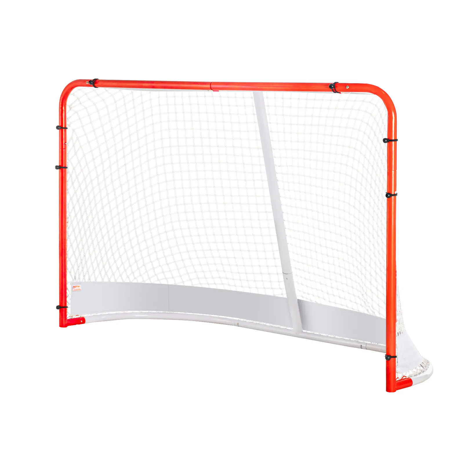 Front. VEVOR - Street Hockey Net, Indoor Outdoor Steel Hockey Goal, Official Regulation Pro Hockey Training Goal Set, 72" x 48" - Red,White.